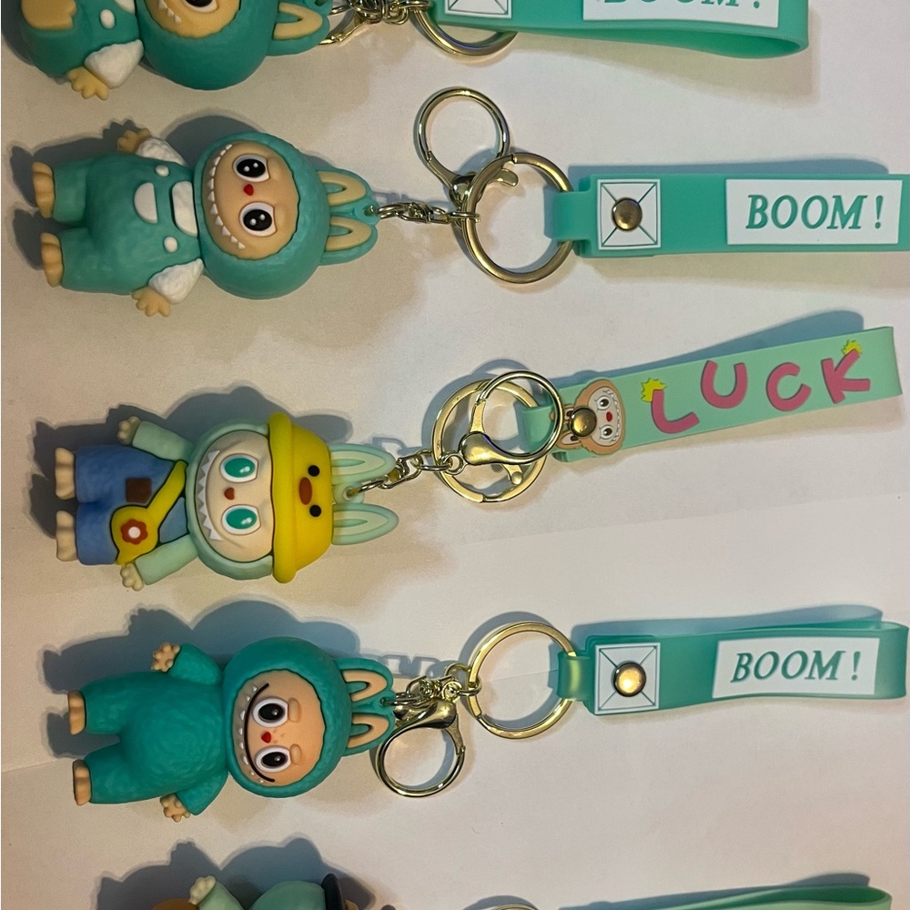 Cute teal Labubu Keychains